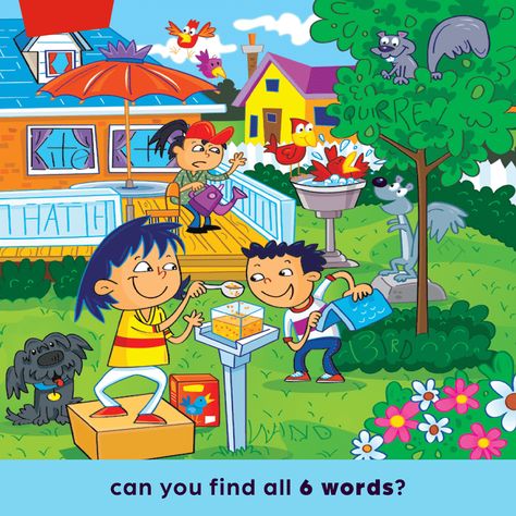 Can you find all 6 hidden words Find The Items In The Picture, Picture Puzzles With Answers, Hidden Words In Pictures, Find The Hidden Words, Learn English Kid, Hidden Picture Games, Iq Level, Test Your Iq, Hidden Picture Puzzles