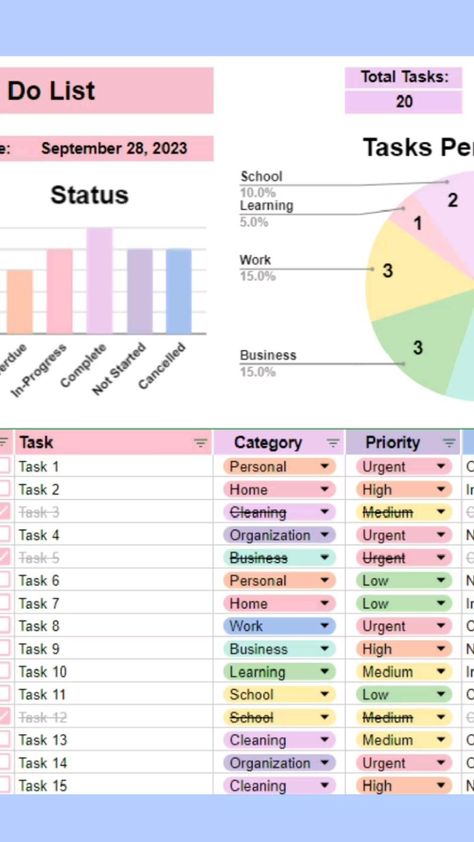 #Task_Tracker #Planner_To_Do_List #Daily_Task #Task_Management Brain Dump Template, Excel Budget Spreadsheet, Islamic Books For Kids, Excel Spreadsheets Templates, Budget Spreadsheet Template, Excel Hacks, Microsoft Excel Tutorial, Excel Budget, Excel Shortcuts