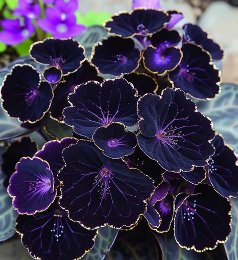 Begonia Moonlight Butterfly Plant, Gothic Front Yard Landscaping, Gothic Flower Garden, Gothic Houseplants, Purple Plants Indoor, Purple Coleus, Gothic Plants, Botanical Goth, Purple And Green Aesthetic