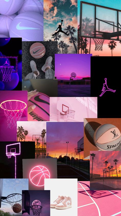 Basketball And Football Wallpaper, Sporty Wallpaper Aesthetic, Basketball Backgrounds Wallpapers, Basketball Collage Wallpaper, Cute Basketball Wallpapers, Sports Wallpaper Iphone, Wallpaper Iphone Basketball, Basketball Wallpaper Iphone, Sporty Wallpaper