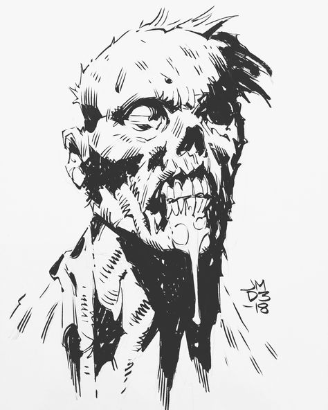 Zombies Apocalypse Art, Sick Drawings, Zombie Drawings, Wednesday Sketch, Monster Sketch, Arte Zombie, Comic Art Sketch, Apocalypse Art, Zombie Art