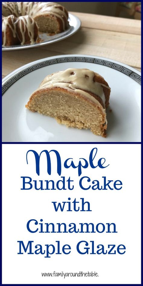 Maple Bundt cake with cinnamon maple glaze uses real maple syrup from Vermont. #FarmersMarketWeek Morning Ideas, Cake With Cinnamon, Maple Recipes, Tooth Cake, Maple Syrup Recipes, Savory Cakes, Apple Maple, Holiday Sweets, Zucchini Cake