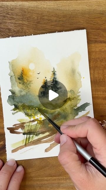 Anastasia Mily on Instagram: "🌲A tiny forest scene in watercolour #watercolour #watercolor #loosewatercolor #watercolourartist #watercolorart" Anastasia Mily Art, Anastasia Mily, Tiny Watercolor Paintings, Loose Watercolor Landscape, Watercolour Forest, Watercolor Videos, Loose Watercolor Paintings, Watercolour Techniques, Learn Watercolor Painting