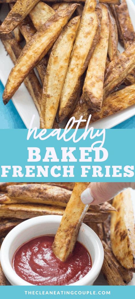 French Fry Recipe Baked, Healthy French Fries, Fries Potatoes, Potato Cabbage, Couple Recipes, Oven Baked French Fries, Baked French Fries, Paleo Soups, Healthy Fries