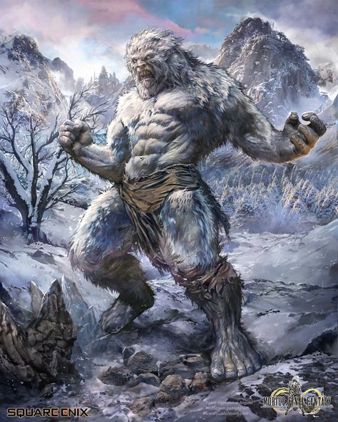 Epic Fantasy Art, Mobius Final Fantasy, Art Scary, Bigfoot Art, Final Fantasy Art, Fantasy Monster, Creature Concept Art, Mystical Creatures, Arte Fantasy