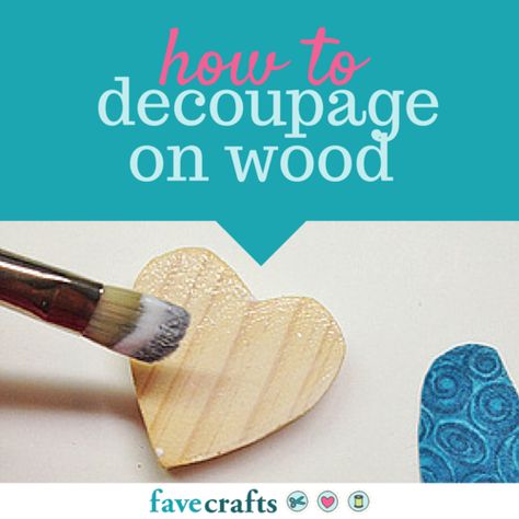 Use this free tutorial to learn how to decoupage on wood and wood craft ideas. Mod Podge On Wood, Decoupage On Wood, Wood Craft Ideas, Upcycle Wood, Mod Podge Projects, Decoupage Tutorial, Mod Podge Crafts, Decoupage Wood, Wood Crafting