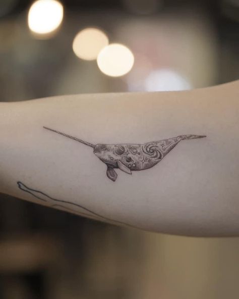 Looking for Black and Grey Fine Line and Single Needle Tattoos? Follow for the latest designs and tattoo reference inspiration @danielcollinsart 
#tattooinspiration #tattooideas #fineline #singleneedle #microrealism #tattoos #blackworktattoo #inked #blackandgrey Narwal Tattoo, Narwhal Tattoo, Cute Narwhal, Tatoo Inspiration, Ocean Tattoos, 1 Tattoo, Cover Up Tattoo, Narwhal, The Crazy