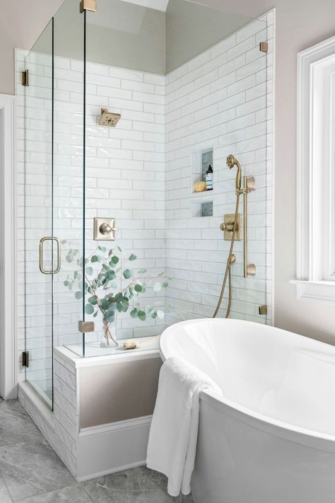 Small Master Bath, Master Bath Renovation, Master Shower, Transitional Bathroom, Master Bath Remodel, Bathroom Remodel Designs, Bathroom Remodel Shower, Tub Shower, Bathroom Redo