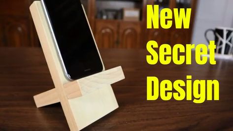 Diy Wooden Projects Homemade Cell Phone Holder Diy, Diy Wood Phone Stand, Phone Stand Diy, Wood Cell Phone Holder, Diy Cell Phone Stand, Cell Phone Holder Diy, Phone Holder Diy, Wooden Iphone Stand, Phone Charging Stand