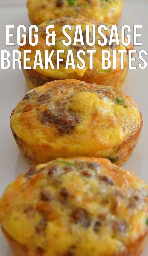 Mini Breakfast Casserole, Sausage Breakfast Muffins, Breakfast Casserole Muffins, Breakfast Cups Recipe, Mini Breakfast, Breakfast Casserole Easy, Breakfast Bites, Breakfast Casserole Sausage, Egg Muffins