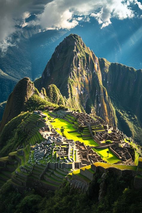 Uncover the Mysteries of Machu Picchu 🇵🇪✨ Explore the ancient Incan city of Machu Picchu, perched high in the Andes Mountains. Experience the breathtaking views and the rich cultural heritage of Peru. 🌿🏞️ #MachuPicchu #IncanEmpire #HistoricalSites #Peru Peru Landscape Photography, Machu Picchu Peru Aesthetic, Peru Jungle, Peru Pictures, Peru Honeymoon, Peru Landscape, Peru Aesthetic, Peru Mountains, Peru Machu Picchu