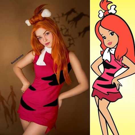 Pebbles from Flintstones cosplay  @xAndrastax #halloween #autumn #fall #october Flintstones Cosplay, Red Hair Halloween Costumes, Halloween Bananas, Red Hair Costume, Red Head Halloween Costumes, Redhead Costume, Casual Halloween Outfits, Pebbles Costume, Office Halloween