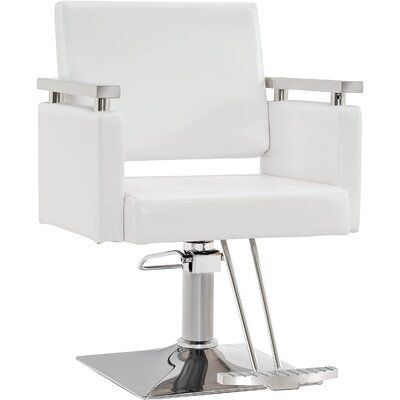 Chair Styling, Stylist Chair, White Leather Chair, Spa Equipment, Swivel Barrel Chair, Salon Chairs, Barber Chair, Locking Mechanism, Makeup Room