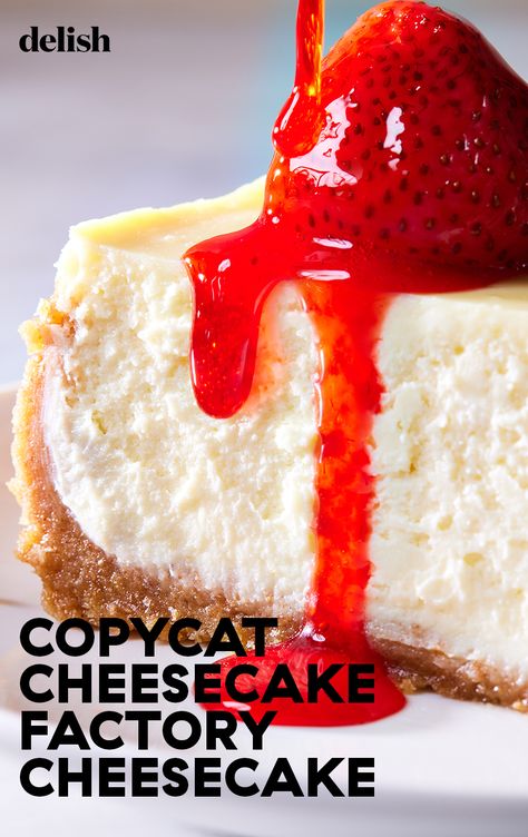 The Cheesecake Factory Cheesecake Recipe, Famous Cheesecake Recipes, Cheesecake Recipes For Beginners, Cheesecake Factory Cherry Cheesecake, Kraft Cheesecake Recipes, Easy Ny Cheesecake Recipes, Cheesecake Factory Copycat Recipes Cake, Cooked Cheesecake Recipes, How To Make Homemade Cheesecake