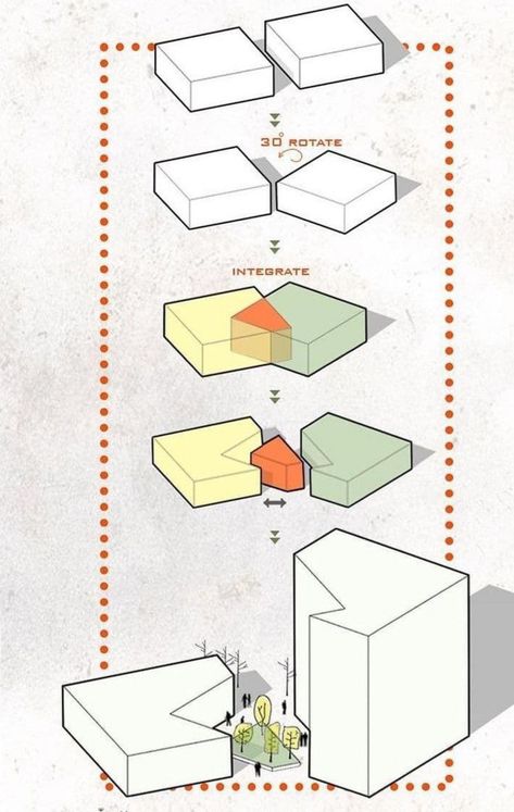 Interior Diagram Concept, Massing In Architecture, Concept Diagram Interior Design, Concept Sketches Interior Design, Architecture Volume Concept, Architectural Diagrams Concept, Conceptual Sketches Architecture Concept Diagram, Architectural Concept Diagram, Conceptual Diagram Architecture