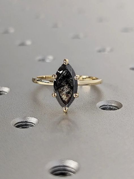 MAIN STONE
Type: Natural Salt and Pepper Diamond
Cut: Marquise
Color: Dark / Grey / Icy

#1 #Carat #Marquise #Engagement #Ring #Marquise #Salt #and #Pepper #Diamond #Solitaire #Engagement #Ring #Wedding #Ring #Anniversary #Ring #14K #Yellow #Gold #14k #white #gold #ring #diamond #ring #engagement #ring #marquise #engagement #marquise #ring #marquise #solitaire #promise #ring #solitaire #ring #unique #engagement #vintage #ring #wedding #ring #salt #and #pepper #ring #dainty #wedding #band 1 Carat Marquise Engagement Ring, Marquis Engagement Rings, Marquise Wedding Ring, Engagement Ring Types, Black Zirconium Ring, Marquise Engagement Ring, Black Diamond Wedding Rings, Engagement Ring Marquise, Black Onyx Engagement Ring