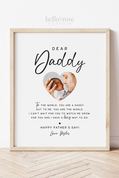 Fathers Day Gift from Kids Son Daughter Baby . PRINTABLE Personalized First Fathers Day Gift Idea . Dear Daddy Minimalist . DIGITAL DOWNLOAD #etsy #fathersday #fathersdaygift #giftfordaddy #dadtobegift #fromdaughterwife #fromkidsbabyson #uniquefathersdaygift #specialfathersdaygift #firstfathersday #fathersdaygiftfromkids #fathersdaygiftfromson #fathersdaygiftfromdaughter #fathersdaygiftfrombaby #fathersdaygiftidea Diy First Father’s Day Gift From Baby, Father And Son Birthday Party Ideas, First Father’s Day Gift From Baby, First Father's Day Ideas, First Fathers Day Gift Ideas From Wife, Diy First Father’s Day Gifts, First Fathers Day Gifts Ideas, First Fathers Day Gift Ideas From Baby, 1st Fathers Day Gift Ideas