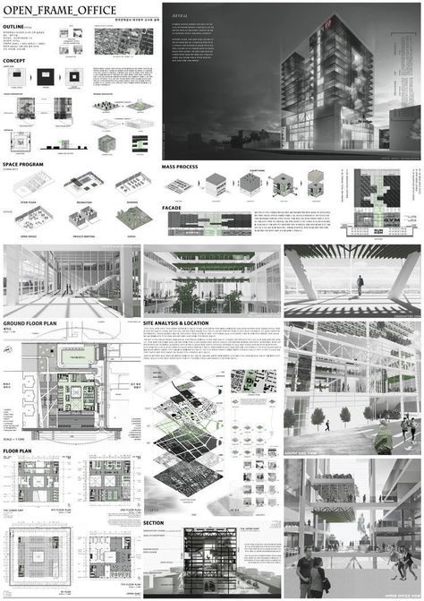 Landscape Architecture Presentation Board Layout Horizontal, Architecture Panel Design, Layout Design Architecture, Interior Design Presentation Boards, Board Layout, Architecture Design Presentation, Architecture Drawing Presentation, Presentation Board Design, Architecture Blueprints