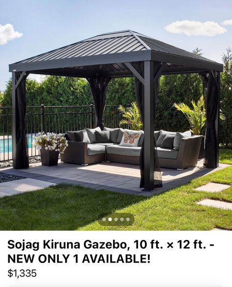 Steel Roof, Aluminum Frame, Galvanized Steel, Backyard Patio, Calgary, Gazebo, Top Brands, Outdoor Furniture, Patio