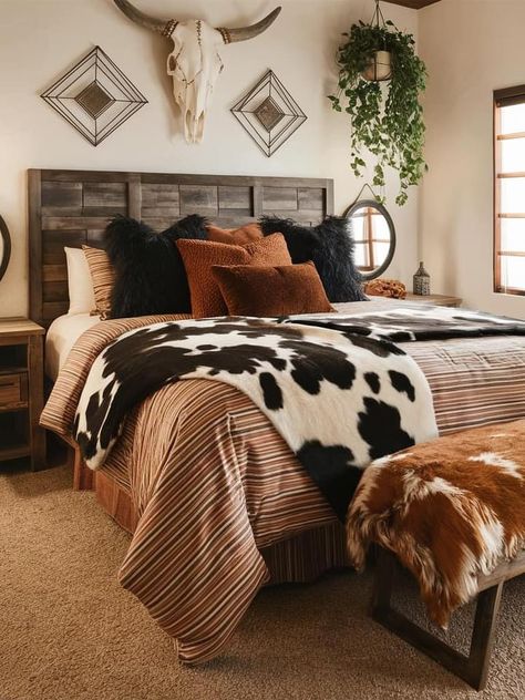 Western Style Bedroom Ideas, Western Style Bedroom, Modern Western Style, Western Room Ideas, Lightning Nails, Style Bedroom Ideas, Cowgirl Bedroom, Western Bedrooms, Cowgirl Room