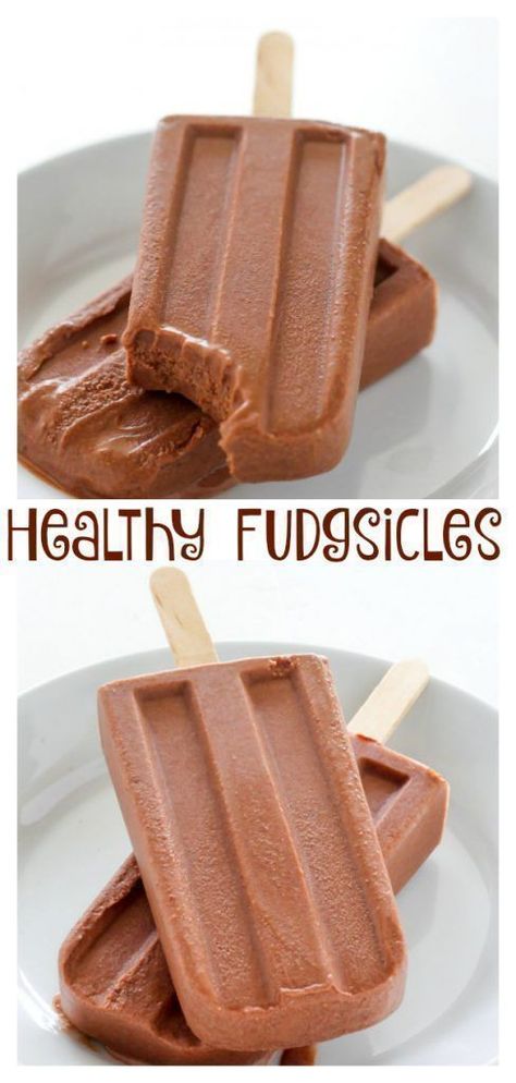 Homade Popsicles Recipes, How To Make Popsicles, Homemade Popsicles Healthy, Popcicles Recipes, Summer Popsicle Recipes, Ice Popsicles, Fudge Popsicles, Healthy Chocolate Fudge, Creamy Chocolate Fudge