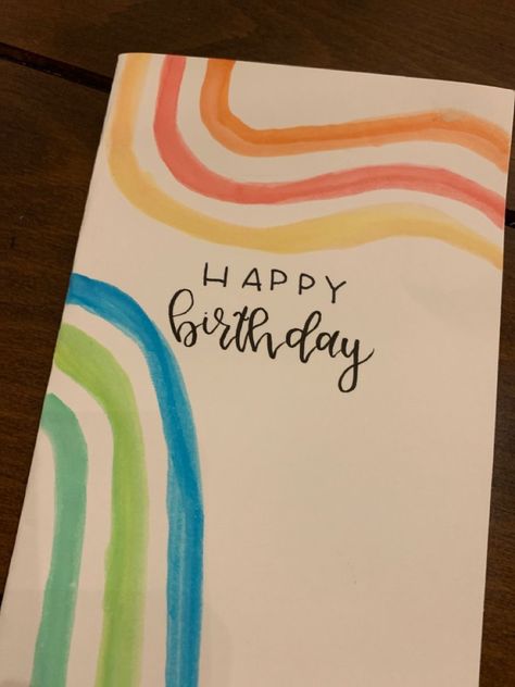 Card Decoration Ideas Drawing, Aesthetic Cards Diy, Happy Birthday Drawings, Easy Birthday Gifts, Happy Birthday Cards Diy, Creative Birthday Cards, Anniversaire Diy, Cool Birthday Cards, Birthday Card Drawing