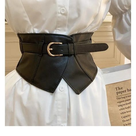 Classic Pin Buckle Wide Belts Black Elastic Pu Waistband - Temu Canada Dress Overcoat, Black Faux Leather Dress, Belt Women, Faux Leather Dress, Elastic Belt, Belt Black, Wide Belt, Classic Dress, Winter Outfits Women