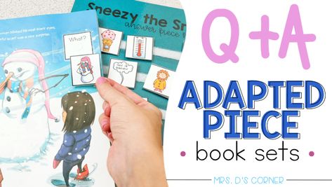 Your questions answered about adapted books and adapted piece books sets. Adapted Books Special Education, Adapted Books, Literacy Centers, Guided Reading, Book Set, Special Education, Literacy, To Learn, Education