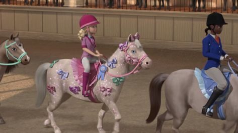 Barbie Pony, Barbie Nostalgia, Barbie And Her Sisters, Barbie Horse, Comfort Series, Horse Arena, Barbie Quotes, Spotify Covers, Barbie Movie