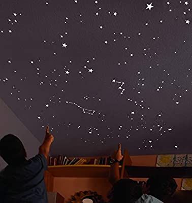 Glow In The Dark Constellation Ceilings, Bedroom Star Ceiling, Constellations On Ceiling, Glow In The Dark Stars On Ceiling Aesthetic, Constellation Ceiling Bedrooms, Black Ceiling With Stars, Glow In The Dark Stars On Ceiling Ideas, Glow In The Dark Ceiling Stars, Glow Stars On Ceiling