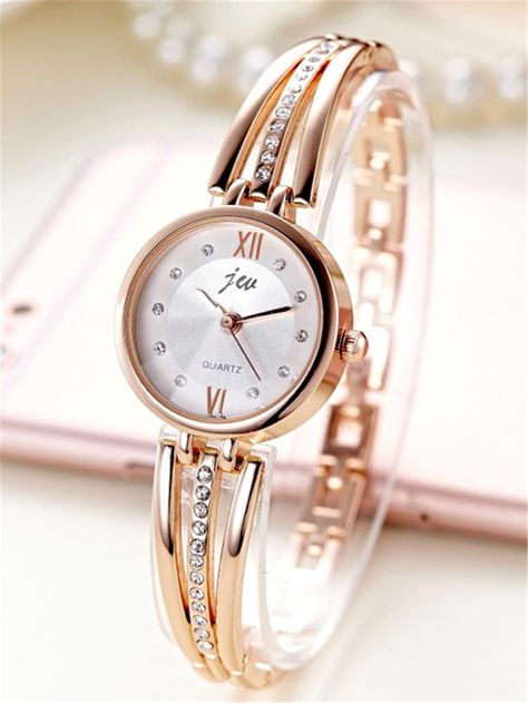 Gold Watches Women, Silver Pocket Watch, Vintage Watches Women, Rhinestone Watches, Bracelet Watches Women, Bracelets Design, Watches Women, Womens Watches Luxury, Women Watches