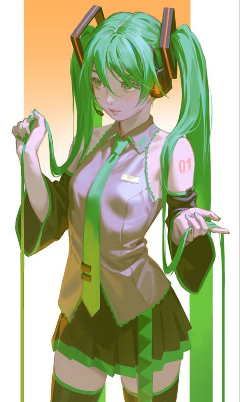 Cosplay Miku, Miku Hatsune Vocaloid, Arte Punk, Vocaloid Characters, Miku Hatsune, Wow Art, Poses References, Art Style Inspiration, 영감을 주는 캐릭터