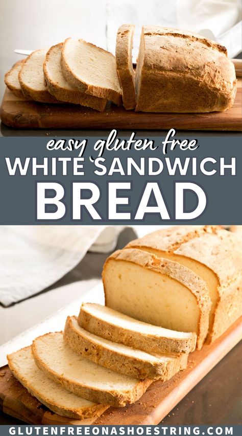 Put BLTs, PB&J, and grilled cheese back on the menu because this gluten free white sandwich bread delivers big on taste and texture. Try this easy gluten free bread recipe today! This soft and tender bread bends and squishes and tastes like the “real thing”, and it has a lovely bakery-style crust to boot. #glutenfreelunch #allergyfriendlyrecipes Gluten Free Sandwich, Gluten Free Sandwich Bread, Gluten Free Sandwiches, Pain Sans Gluten, Sandwich Bread Recipes, Gluten Free Recipes Bread, Best Gluten Free, Gluten Free Eating, Sandwich Bread