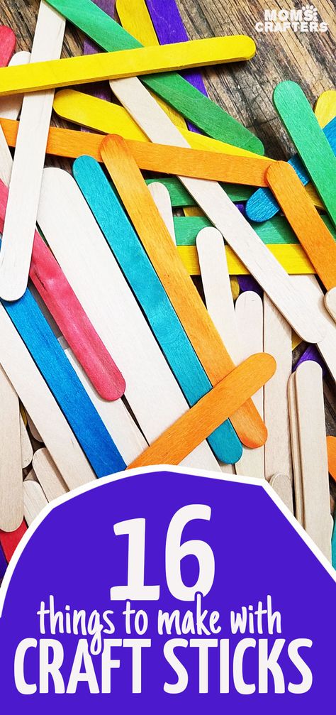 Notched Craft Stick Ideas, Junk Crafts, Stick Crafts For Kids, Craft Stick Projects, Sticks Crafts, Grandma Camp, Unconventional Art, Popsicle Stick Crafts For Kids, Art Centers