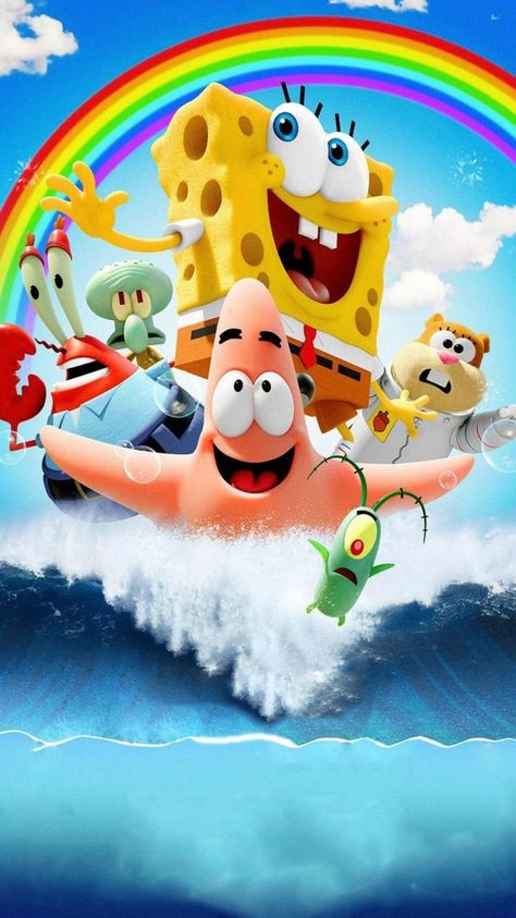 Crazy Spongebob, Wallpaper Spongebob, Samsung Galaxy Wallpaper Android, The Spongebob, Spongebob Patrick, Wallpapers For Mobile Phones, Spongebob Wallpaper, Cartoon Painting, Gems Art