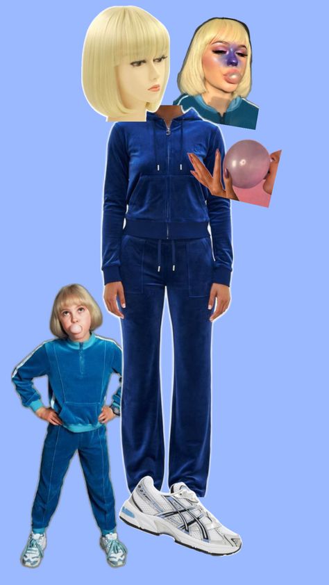 Wonka Halloween Costume, Violet Willy Wonka, Willy Wonka Halloween, Violet Beauregarde, Willy Wonka Costume, Book Character Day, Classy Halloween Costumes, Couples Halloween Outfits, Halloween Costumes Makeup