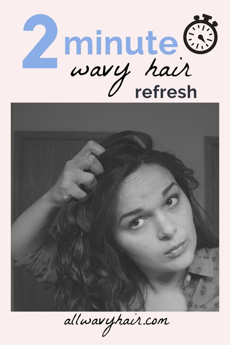 Fine Wavy Hair Routine, Refresh Wavy Hair, Wavy Hair Refresh, 2a Hair, Curly Styling, Hair Refresh, Feed In Braids, Dark Curly Hair, Hair Hack