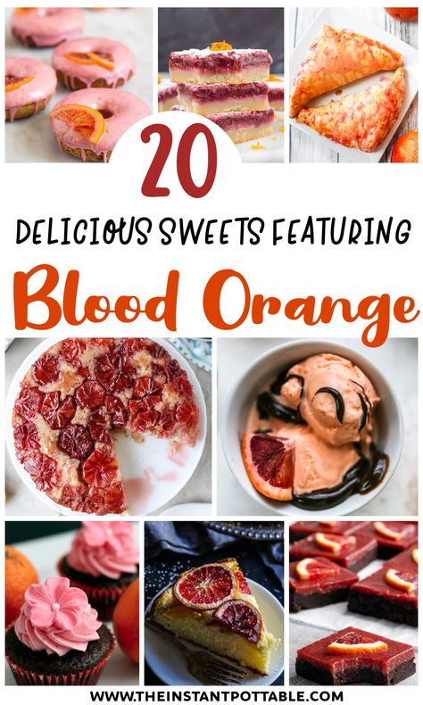 20 Decadent Blood Orange Desserts to Make This Winter Blood Orange Cookies, Blood Orange Dessert Recipes, Blood Orange Dessert, Sorbet Dessert, Orange Recipes Dessert, Desert Dessert, Blood Orange Recipes, Spice Cookie Recipes, Orange Dessert