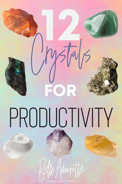 Feeling unproductive, lethargic but have a lot of work to do? Need a little energetic push to help you get going? Sometimes we need more tools in our arsenal to supplement our current systems. Learn more about crystals and stones to help with productivity, focus and motivation! + FREE PDF DOWNLOAD with 12 CRYSTALS FOR PRODUCTIVITY! Increase Intuition, Become Wealthy, Types Of Crystals, Mental Strength, Creative Block, Crystal Healing Stones, Crystal Meanings, Natural Energy, How To Increase Energy