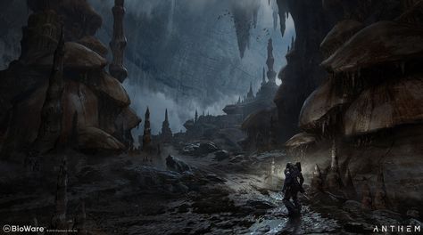 20 Concept Art for Anthem by Ken Fairclough Sci Fi Environment, Fiction Idea, Concept Artist, Fantasy Art Landscapes, Visual Development, Environment Concept Art, Medieval Fantasy, Fantasy Landscape, Art Background