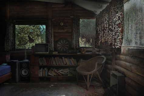 The Cabin In The Woods | by andre govia. Abandoned Shack In The Woods, Summer Camp Aesthetic Cabin Interior, Run Down Cabin, Cabins In The Woods Interior, Cabin In The Woods Aesthetic, In The Woods Aesthetic, The Woods Aesthetic, Haunted Cabin, Nanowrimo 2023