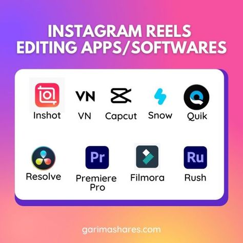 Best Editing Apps For Instagram Reels, Reels Editing App, Instagram Reel Editing Apps, Instagram Reel Editing Ideas, Edit Reels Instagram, Reel Apps, Reels Edit Ideas, Apps For Reels, Sketching Background