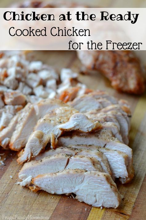 Freezing Hamburger Meat, Bulk Chicken Prep, Cook And Freeze Chicken, Frozen Cooked Chicken Recipes, How To Freeze Cooked Chicken, Freezing Cooked Meat, Cooked Chicken Freezer Meals, Chicken Breast Freezer Meals, Freeze Cooked Chicken