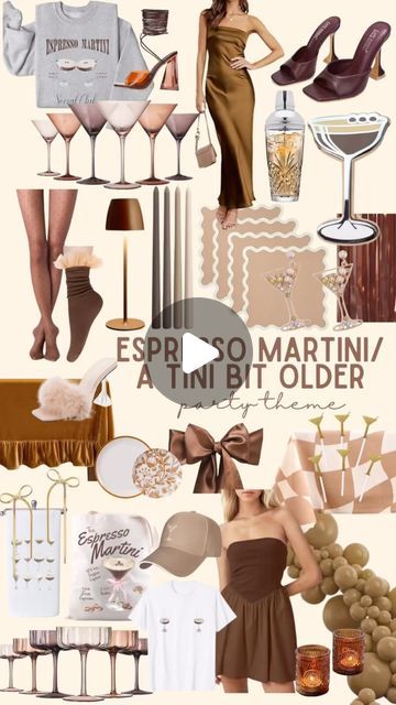 The VB Picnic Co.✨PARTY INSPO🪩 on Instagram: "A TINI BIT OLDER ☕️🤍🍸 espresso martini themed party 💫 you pick the party theme we make the inspo board… what theme should we do next?!?? you can shop all these items in our amazon storefront ☺️☕️🍸  #espresso #atinibitolder #espressomartini #sabrinacarpenter #espressomartiniparty #partytheme #pleasepleaseplease #tinibitolder #birthdaypartytheme #bday #partythemeideas #30thbday #21stbday #25thbday #martiniparty" Tini Bit Older 30th, Expresso Martini Theme Party, Espresso Themed Party, 28 Birthday Party Themes, Tini Bit Older Espresso Martini Party, 28th Birthday Party Theme, Espresso Tini Bit Older Cake, Espresso Theme Party, Classy Birthday Party Themes