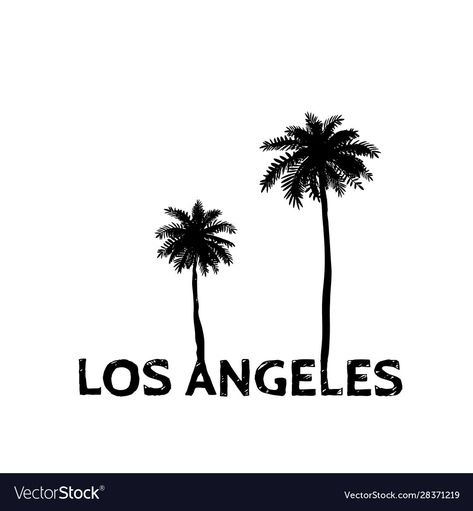 La Palm Tree Tattoo, Los Angeles Skyline Drawing, Palmtrees Illustration, Palm Tree Vector Illustration, Los Angeles Palm Trees, Los Angeles Graphic, Palm Tree Vector, Palm Tree Silhouette, Memories Box