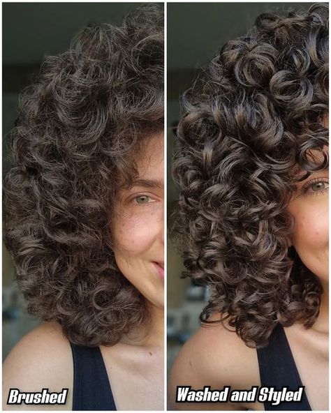 Victoria | Curly Hair Tips on Instagram: "✨ Brushed Out and Styled Curls✨ If your hair looks similar to mine on the left I can guarantee you have some sort of texture to your hair! Whether that is wavy, curly or coily! Now, please note I've got my hair to the healthiest it can be so when I brush my curls out they do still look in place but just less defined. It's a fluffy defined look but you get what I'm trying to say! You're always going to get a poofy look when you brush any sort of textured Curly Hair Tips, How To Have Fluffy Curly Hair, Curly Fluffy Hair, Styled Curls, Brushed Out Curls, Fluffy Curly Hair, Poofy Hair, Fluffy Hair, Curly Hair Care