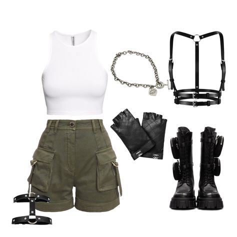 Training Outfit Women Combat, Cod Dr Outfit, Womens Tactical Clothing, Army Clothes Aesthetic, The Maze Runner Inspired Outfits, The Last Of Us Clothes Aesthetic, Female Apocalypse Outfit, The Last Of Us Clothes, Alice In Borderland Outfit Ideas