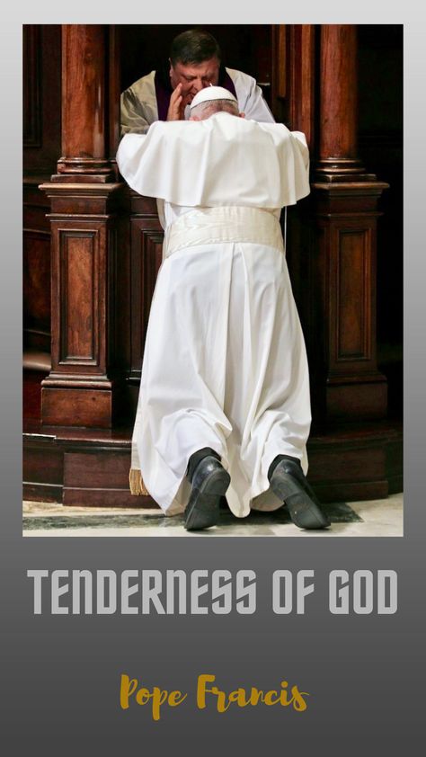 Pope Francis goes to Confession in Saint Peter's Basilica (2016) / Max Rossi / AFP / Getty Images #SacredArtandImages #Catholic_Priest #CatholicPriestMedia Sacrament Of Penance, St Peters Basilica, Saint Peter, Catholic Priest, Pope Francis, Getty Images