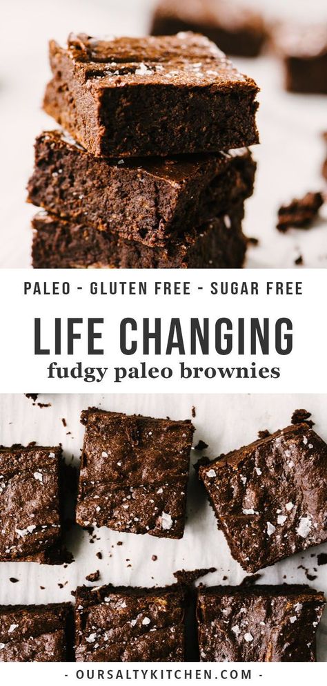 Refined Sugar Free Brownies, Sugar Free Brownies, Paleo Brownies, Paleo Recipes Dessert, Best Gluten Free, Cooking Healthy, Paleo Chocolate, Dairy Free Dessert, Gluten Free Sugar Free