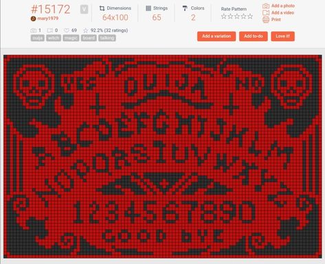 Ouija Board Alpha Pattern, Pixel Black And White, Pixel Grid, Witch Board, Perler Projects, Stitch Stuff, Perler Ideas, What To Do When Bored, Sewing Stuffed Animals